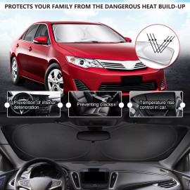 Feildoo Car Sun shade, Large & Foldable, UV Protection. 68 inches by 35 inches