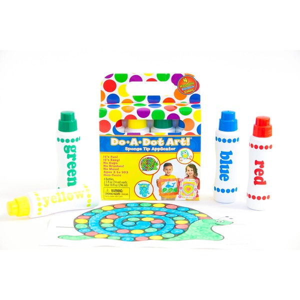 Do A Dot Art Rainbow 4 Pack Washable Dot Markers, The Original Dot Marker