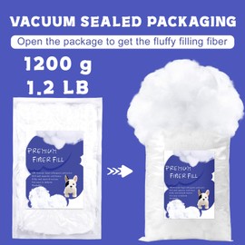 BUTUZE 2.6LB Polyfill Stuffing, Fiberfill for Crafts, Polyester Fiber Fill, Premium Stuffing Fiber Fill, Resilience Fill Fiber for Stuffing Pillow and Home Decoration Projects