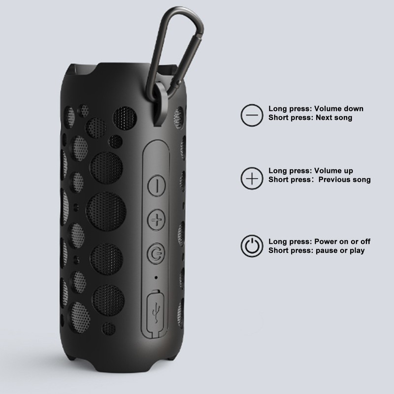 Portable Bluetooth Speaker RGB Dynamic Effect Stereo Sound 2 in