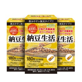 ISDG 納豆生活 ナットウキナーゼ4000FU 180粒/ボトル 3個セット