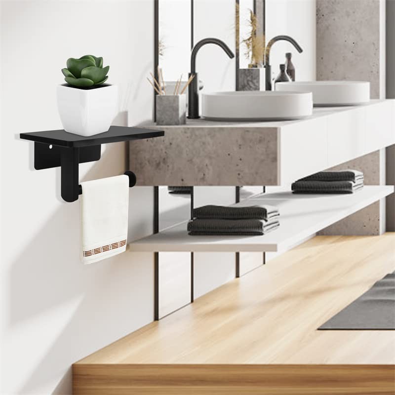 Toilet Paper Holder with Natural Marble Shelf for Bathroom Washroom,Wall