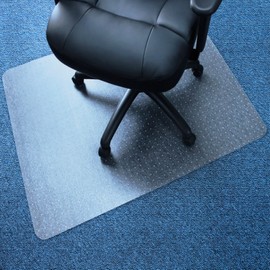 Marvelux Vinyl (PVC) Office Chair Mat for Very Low Pile Carpeted Floors 30" x 48" | Rectangular Transparent Carpet Protector | Shipped Flat | Multiple Sizes