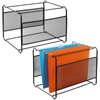 2 Pack Hanging Mesh File Folder Organizer, Detachable Metal Storage