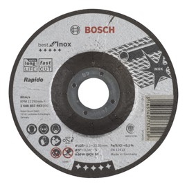 Bosch 2 608 603 493 Angled Cutting disc – Best for INOX – Rapido – A 60 W INOX BF, 125 mm, 1.0 mm (Pack of 1)