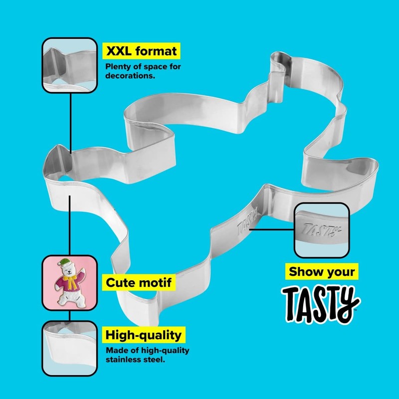 Tasty XXL Cookie Cutter, Dancing Bear Shape, for Cute, Fun