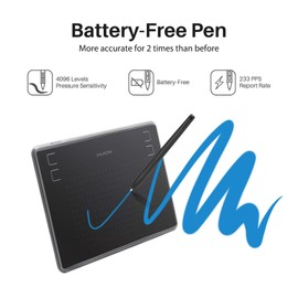 HUION Inspiroy H430P Zeichentablett mit 4,8 x 3 Zoll Arbeitsbereich Grafiktablett, Batterielosem Stift, Unterstützt Mac Windows Android und OSU, Ideal für Die Arbeit von zu Hause und Aus Der Ferne