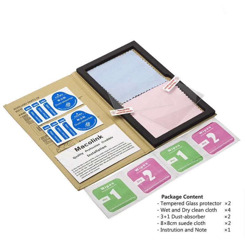 Macolink Tempered Glass Screen Protector for Olympus PEN-F, OM-D E-M1,