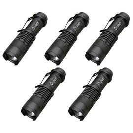 Orutech ca100100a01n0 Ultra Compact LED Handy Light, Mini Flashlight for Easy Carry, Ultra Bright CREE Chip, Waterproof, Zoom Focus Function, Black