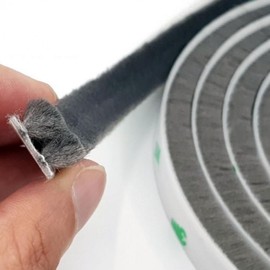 1 Roll (2.1m) Mohair Weatherstrip for Double Doors, Reinforced Doors, Glass Doors, Apartment Entrances - Blocks Yellow Dust, Dirt, and Drafts Wide Tape Width 3ea