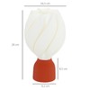 HOMCOM Table Lamp, LED Table Lamp with 3D Print Flower-like