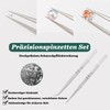 Bestgle 2 Piece Tweezers Set Model Making Adjustable Tweezers with