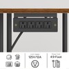 HOOBRO Bakers Rack with Power Outlet, Microwave Stand with 5
