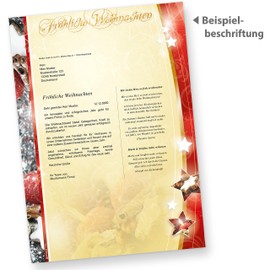 Christmas paper 1 page (100 sheets) motif "Merry Christmas" letter paper DIN A4, easy to print yourself