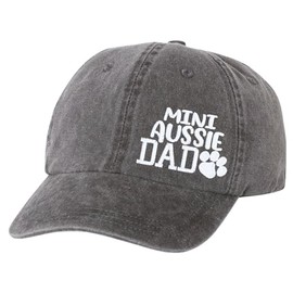 Distinct Headwear Men's Mini Aussie Miniature Australian Dad Dog Hat, Embroidered Baseball Cap, Custom Clothing Gift for Him Owner Husband Father Grandfather, Birthday Father's Day Christmas