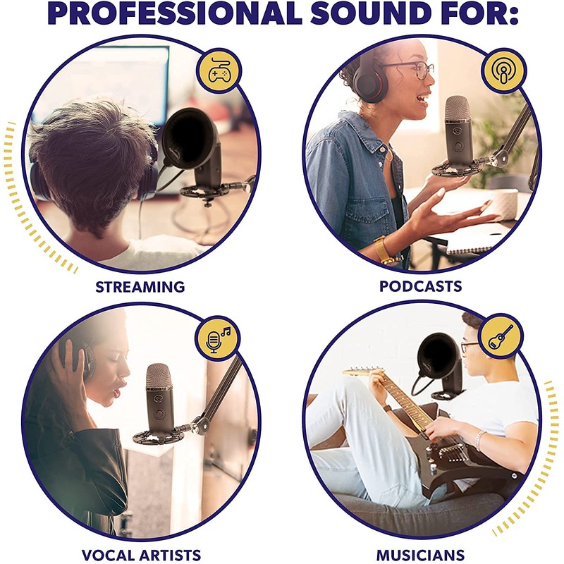 Auphonix Blue Yeti Shock Mount - Latest Lightweight Shockmount System