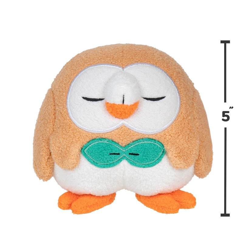 Pokémon Sleeping Plush Rowlet W3, 12 cm
