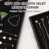 JETEHO Velvet Jewelry Tray for Drawers Black Jewelrys Display Tray