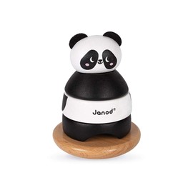 Janod - Standing panda made of solid wood - toddler toy handling and insertion - water-based paint - from 1 year, J08188