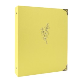 NatureTouch 3 Ring Binder, Aesthetic Round Ring Binder 1 Inch, Sturdy Binder Fits Letter Sized Paper, Cute Binder with 2 Inside Pockets, School Supplies & Office Supplies, Yellow