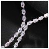Simple Crystal Leaf Back Chain Body Jewelry for Women Festival