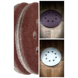 Sandpaper 125 mm Velcro, Pack of 30, 10 x Grain 80, 100, 120, Sanding Discs 125 mm Velcro, Eccentric Sandpaper 125 mm, Sanding Pads 125 mm Velcro, Professional Sandpaper