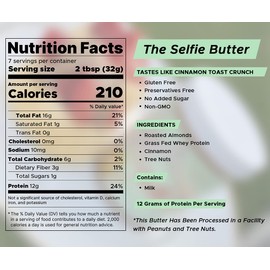 Laurel’s "The Selfie" Butter – Cinnamon Toast Crunch - High Protein Butter - Keto Friendly - Healthy Nut Butter Snack - Low Carb Butter - Gluten & Preservatives Free- Kosher certified- No Added Sugar Butter - (8 Oz)