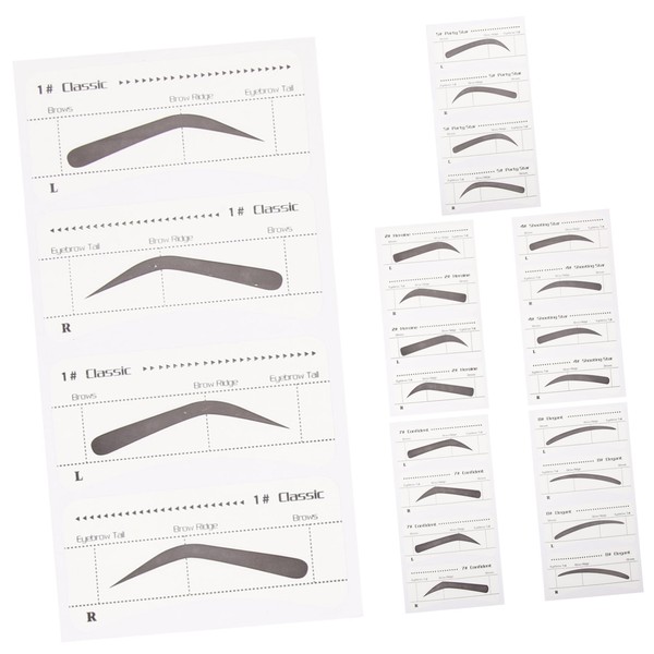 Ipetboom 6 pcs Disposable Eyebrow Stencils for Women Makeup Eyebrow