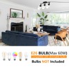 Modern Dimmable 3 Light Plug in Ceiling Light ,Black Plug