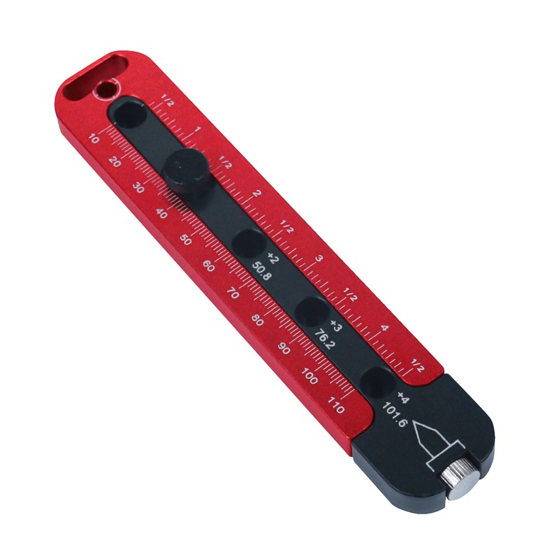 Woodworking Compass Dual Scale Aluminum Alloy Fixed Point Marking Gauge