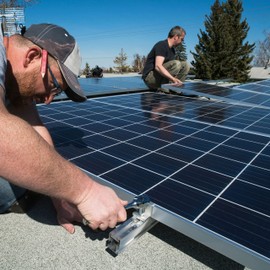 Solar Panel End Clamp 4 Pieces for 50 mm Module Height Aluminium Includes Mounting Accessories Solar Mounting Rail Accessories for Framed Modules PV Module Bracket Solar Panel Edge Clamp Photovoltaic