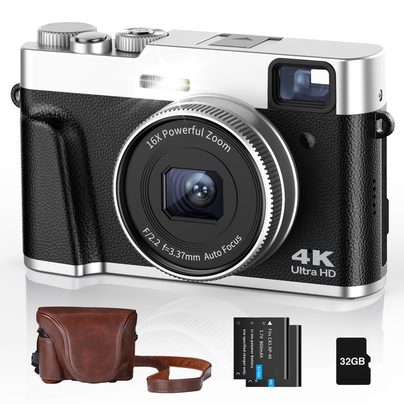 SIXTARY 4K Digital Camera, 48 Megapixels, Autofocus, Image Stabilization, 16x