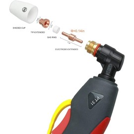 Reboot PT31 plasma cutter accessories plasma nozzles electrodes ceramic caps consumables nozzles plasma cutter replacement parts for CUT50 CUT60/RBC6000 PT31 LG40 plasma cutter accessories, 40 pieces