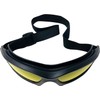 Yellow Motorcycle Riding Goggles: Night Vision Nighttime Riding Goggles"No Foam"