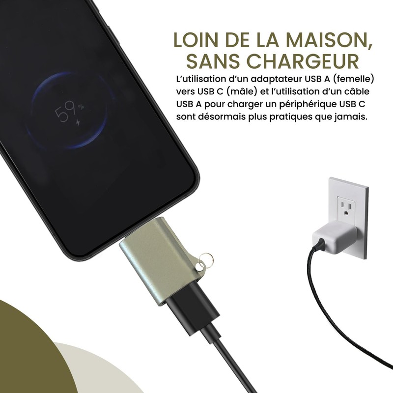 Jembe - USB A Female to USB C Male Converter