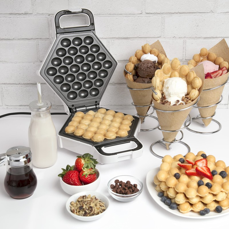 Bubble Waffle Maker- Electric Nonstick Hong Kong Egg Waffler Iron