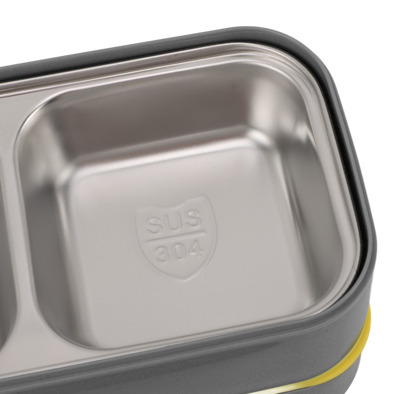 Lunch Box Double Layer Microwave Safe Leakage Proof Stainless Steel
