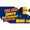 ProElite 3 Piece Drill Activated Brushes, Car Wash Kit, Cleaning