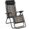 Tangkula Patio Rattan Zero Gravity Lounge Chair, Outdoor Folding Lounge
