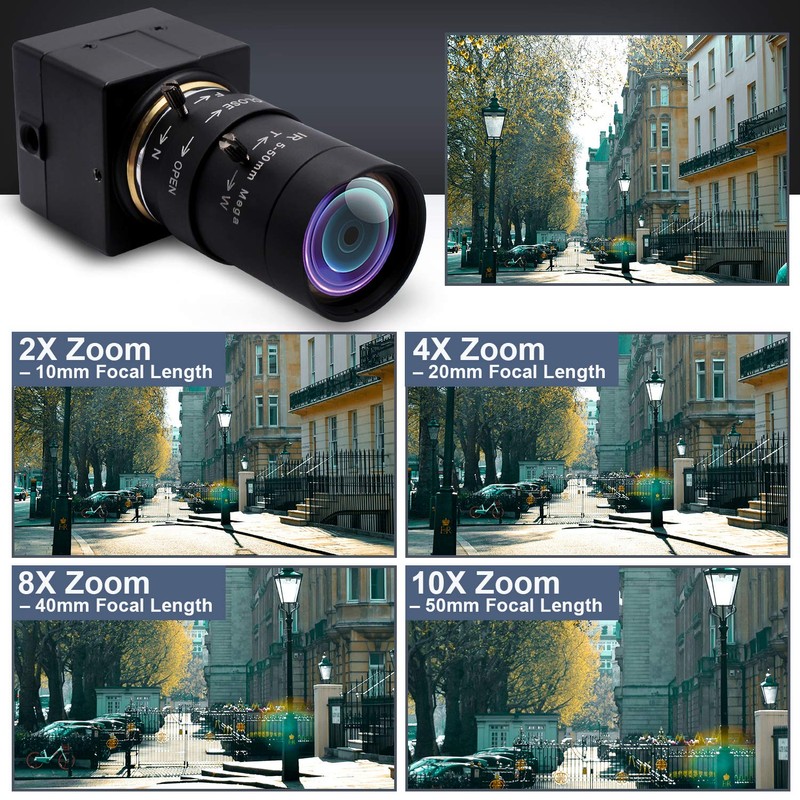 Svpro USB Camera 5-50mm varifocal Zoom Lens 1280 X 720