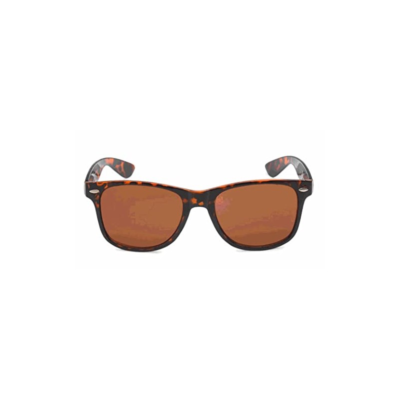 Retro Optix Sunglasses Classic 80’s Vintage Style Design (Tortoise Brown,