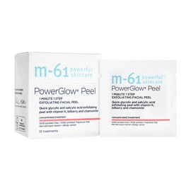 m-61 PowerGlow Peel | Exfoliating Facial Peel With Glycolic, Salicylic Acid. 1 Minute, 1 Step - 10 Treatments
