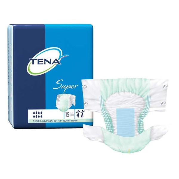 TENA ProSkin Super Adult Incontinence Brief XL Heavy Absorbency Overnight, 68011, 15 Ct