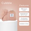 Cubble 100% Organic Cotton Fitted Cot Sheet with Storage Bag