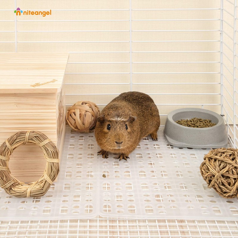 Niteangel 2 Pieces Rabbit Playpen Feet Mats for Cage, Comes