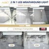 2FT LED Wraparound Emergency Stairwell Light, Battery Backup, IP20, 10W(1250lm)/20W(2500lm)