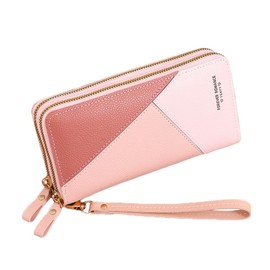 Oyccen Women Double Zipper Wallets Long Purses with Multiple Card Slots Ladies Purse Clutch Bag Credit Card Holder Wallet with Coin Pocket Money Organisers