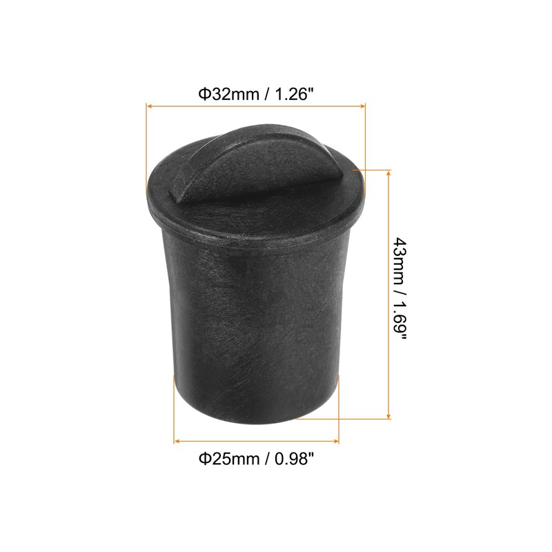 sourcing map Rubber Tube Covers Internal Plug Pipe Inner 32mm