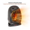 Comfort Zone Oscillating Space Heater with Adjustable Thermostat, Desktop, Fan-Forced,
