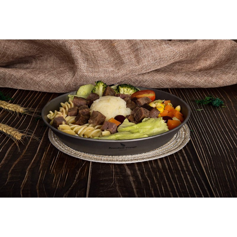 Boundless Voyage Ultralight Titanium Dish with Carry Bag Outdoor Camping